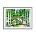 thumbnail image 2 of VWAQ Bridge Wall Decal 3D Forest Wall Cling Peel and Stick Window Mural - NW31 (18"H X 22"W), 2 of 2