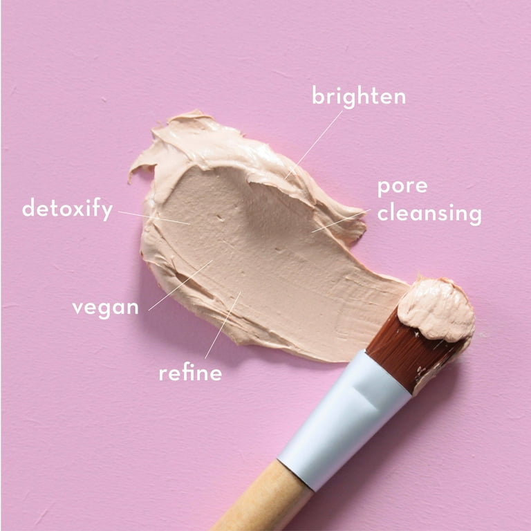 By Nature Pink Clay + Bentonite Brightening Clay Face Mask with