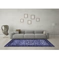 thumbnail image 3 of Ahgly Company Indoor Square Persian Blue Traditional Area Rugs, 3' Square, 3 of 4