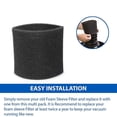 thumbnail image 3 of Foam Sleeve Vacuum Filter Compatible For Shop Vac 90304 90585, Wet Dry Vacuum Cleaner For Shop Vac, 3 of 5
