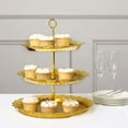 thumbnail image 2 of Efavormart 15" Metallic Gold 3-Tier Round Plastic Cupcake Display Tray Tower With Lace Cut Scalloped Edges, Decorative Dessert Stand, 2 of 11