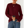thumbnail image 3 of PRETTYGARDEN Womens Sweaters Fall Fashion Casual Crewneck Pullover Button Long Sleeve Cute Knit Tops Winter Clothes, 3 of 10