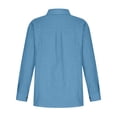 thumbnail image 6 of Karight Womens Button Down Shirts Cotton Linen Dress Shirt Long Sleeve Oversized Boyfriend Solid Tunic Tops with Pockets, 6 of 7