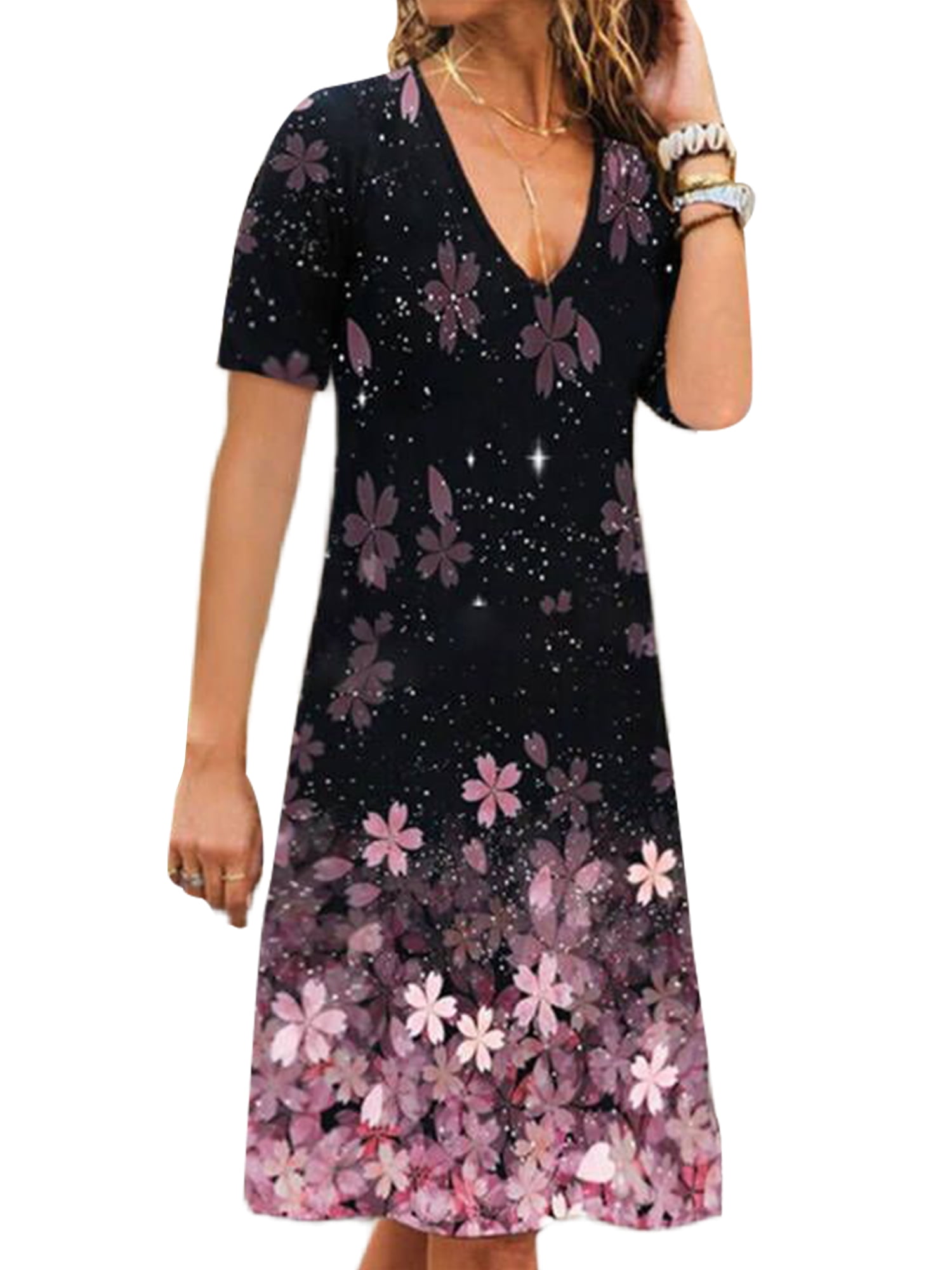 Paille Women Tunic Fashion Dresses V 
