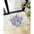 thumbnail image 2 of Watercolor Purple Lavender Dragonfly Ultra Soft Bathroom Rug, Shag Floor Bath Mat Warm Fluffy Carpet Non-Skid Shaggy Washable Door Mats, Farm Floral Wood Plank Entrance Welcome Rugs, 2 of 6