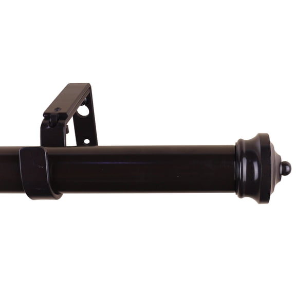 Meriville 1-Inch Diameter Linder Single Window Treatment Curtain Rod, 84-Inch to 120-Inch, Oil-Rubbed Bronze