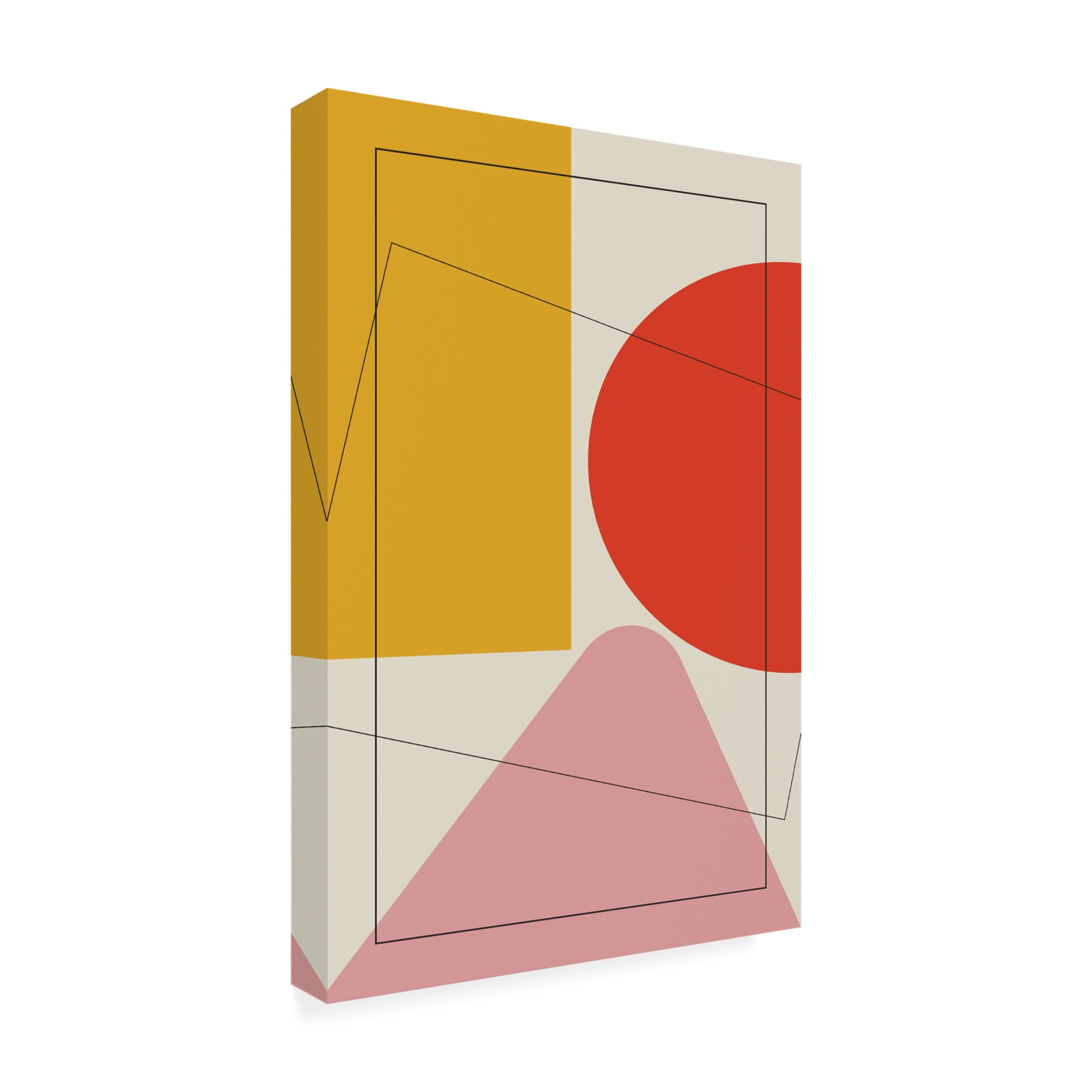 Trademark Fine Art Oju Design  Four Triangles Canvas Wall Art