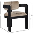 thumbnail image 5 of Pemberly Row Contemporary Beige Velvet Dining Chair (Set of 2), 5 of 10
