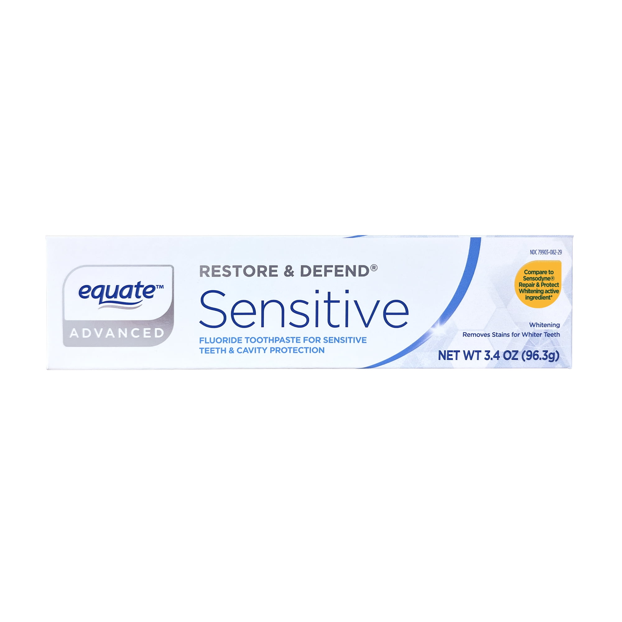(3 pack) Equate Restore and Defend Sensitive Toothpaste, 3.4 oz
