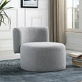 thumbnail image 2 of Meridian Furniture Como Fauteuil d'Appoint en Tissu Bouclé Gris, 2 of 7