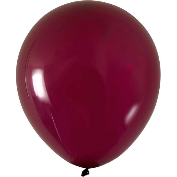 Globos de Borgoña de 12 pulgadas y 50 piezas con globos de látex KIRIKOU para bodas de cumpleaños, duchas para bebés, graduación, fiestas navideñas decoradas con globos de helio