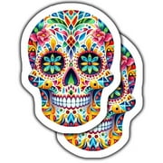 Colorful Skull Stickers, Day Of The Dead Stickers, Sugar Skull Decal Setkindle Sticker, Stickers For Tablet, College Gift, Scrapbook Stickers, Gratitude Stickers, Quote Stickers