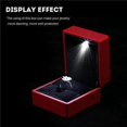 thumbnail image 3 of (Rojo) Caja de anillo de moda Caja luminosa LED Estuche de almacenamiento de anillo Soporte de joyería, 3 of 5