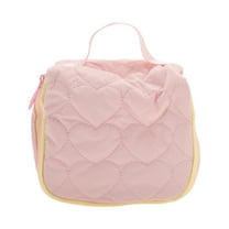 Unique Bargains 1 Pc Delicate Makeup Bag for Business Travel Pink Polyester