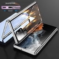 thumbnail image 3 of Funda de vidrio de doble cara de Metal con cierre a presión, protección completa 360 para Samsung Galaxy S24, S23, S22 Ultra, S23FE 23 +, cubierta de protección de lente, 3 of 5