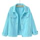 thumbnail image 1 of Chaqueta vaquera para mujer, chaqueta corta holgada de manga larga, Top informal de talla grande, 1 of 2