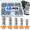 48pcs, variant on Rivet Nut Button Rivet Locking Nuts Set with Manual Setting Tool M4 x 20 M5 x 25 M6 x 25 Zinc Plated Carbon Steel Petal Expansion Anchors with Work Gloves for Hollow Panels