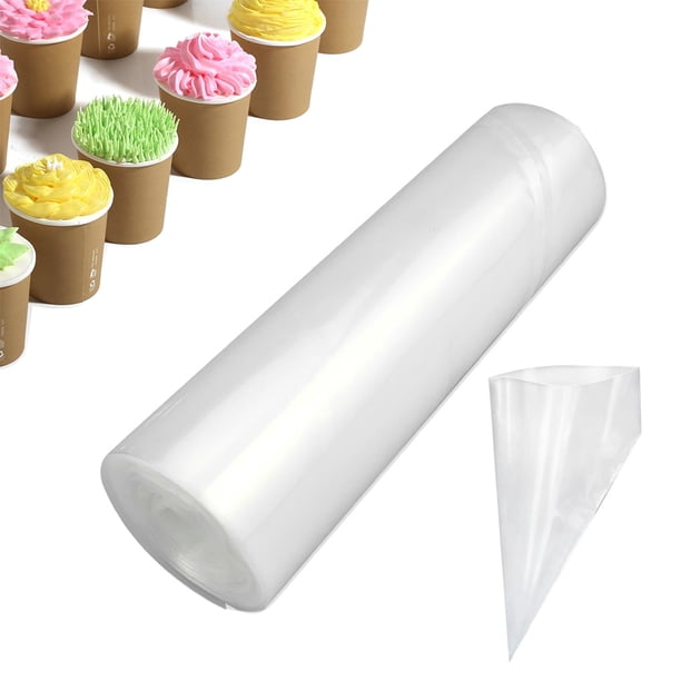 50 unids / rollo de bolsas de pastelería desechables para despegar, glaseado, crema para pastelería, bolsa de pastelería, herramienta de decoración de pasteles DIY Inevent HA0989-00B