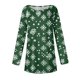 thumbnail image 4 of MHFRRA Camiseta de Manga Larga Temática para Un Acogedor Estampado Festivo, Camiseta Informal Suave con Cuello Redondo, Ropa Gráfica Festiva de Temporada. Verde, 4 of 4