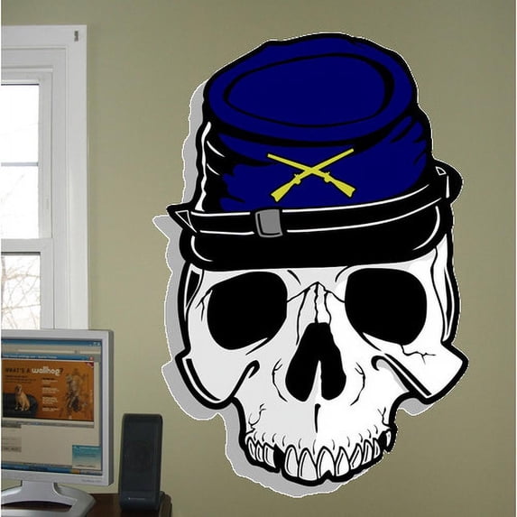 Wallhogs Yankee Skull Cutout Wall Decal