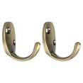 thumbnail image 1 of 2pcs Wall Hooks Zinc Alloy Hook Caps Coat Towel Wall Bathroom DIY Hanger w Screws Bronze Tone, 1 of 7