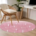 thumbnail image 4 of Round Rug 4Ft Washable Non-Slip, Red Ombre Circle Area Rugs for Living Room Bedroom, Farmhouse Stripes Modern Abstract Art Indoor Floor Mats Carpet Runner for Home Decor Aesthetic, 4 of 8