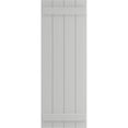 thumbnail image 5 of Ekena Millwork 21 1/2"W x 57"H True Fit PVC Four Board Joined Board-n-Batten Shutters, Hailstorm Gray (Per Pair - Hardware Not Included), 5 of 9