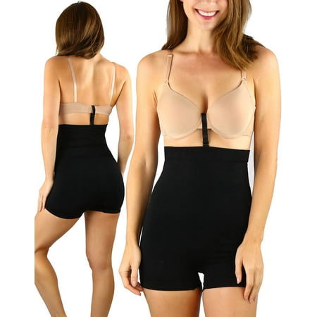 

ToBeInStyle Women s High-Waisted Boyshort Shaper w/Bra Strap
