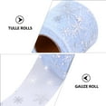 thumbnail image 5 of 1 Roll Snowflake Tulle Roll Christmas Gauze Roll Snowflake Ribbon Wrapping Gauze, 5 of 6