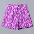 thumbnail image 1 of WILLBEST Pantalones Cortos Deportivos para Hombre, Estilo Bohemio, con Estampado de Cordón En La Cintura y Bolsillo, para Verano, 1 of 6