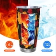thumbnail image 6 of Lsque Autumn Maple Leaves A Pattern 20oz Car Cup with Lid and Straw, Insulated Coffee Cup with Straw Topper, Spill Proof Travel Coffee Mug, Stainless Steel Tumble-Straw Three-piece Set, 6 of 8