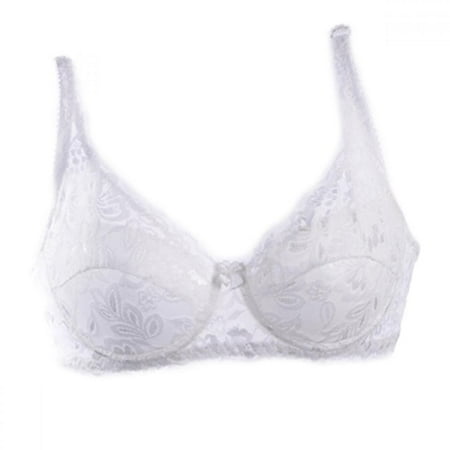 

Push Up Bra for Women Demi Cup Padded Underwire Supportive Add Size Bras Lace Everyday Comfort Padded Up Embroidery Lace Bra 32-40B