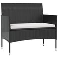 thumbnail image 3 of vidaXL Patio Lounge Set Outdoor Sectional Sofa Set Garden Loveseat Poly Rattan, 3 of 11