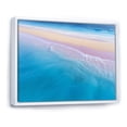 thumbnail image 3 of Designart "Aerial Majesty Tropical Beach Waves III" Extra Large Beach Framed Wall Art - Coastal Blue Beach & Ocean Entryway Framed Wall Art, 3 of 7