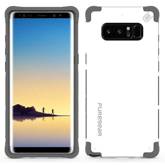 Case for Note 8, PureGear [Arctic White] Dualtek Extreme Rugged Military Tested Cover for Samsung Galaxy Note 8 (SM-N950)