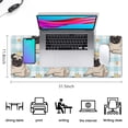 thumbnail image 5 of Long Mouse Pads for Desk,Pug with Crown Desk Mats on Top Of Desks, Desk Mouse Pad Extra Large with 3mm Non-Slip Base and Stitched Edge for Gaming,Office,Work,Home 31.5"x11.8", 5 of 6