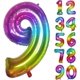 thumbnail image 1 of Birthday Number Balloon 40inch Large Number Balloons, Rainbow Number 9 Balloon For Birthday Decorations (number 9 ), 1 of 5