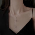 thumbnail image 4 of Bead Bolo Tie Pendant Necklace Silver Clavicle Chain Choker Simple Cool Necklace for Women Daily Wear And Gifting, 4 of 7
