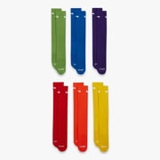 Nike Everyday Plus Cushioned High Training Crew Socks (6 Pack) Rainbow SX6897-903 (Medium 6M-8M / 5Y-7Y / 6W-10W) Adult Unisex Mens Womens Youth