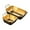 Gold, variant on WeiLaiKeQi 2 Pieces Stainless Steel Serving Tray Household Snack Container for Barbecue Gold