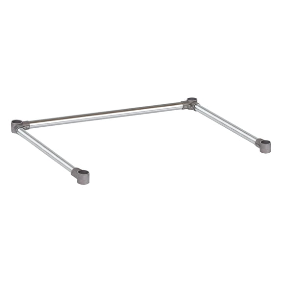 DuraSteel Open Base Work Table Bracing - 30 x 36 Inch Table Stabilizing Leg Cross Braces - Fits Commercial Food Prep Stainless Steel or Maple Wood Worktable