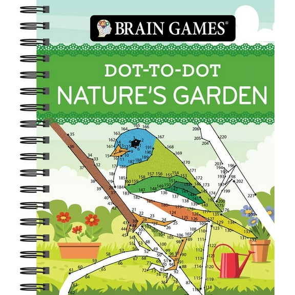 Brain Games - Dot to Dot Brain Games - Dot-To-Dot Nature's Garden, (Spiral-Bound)