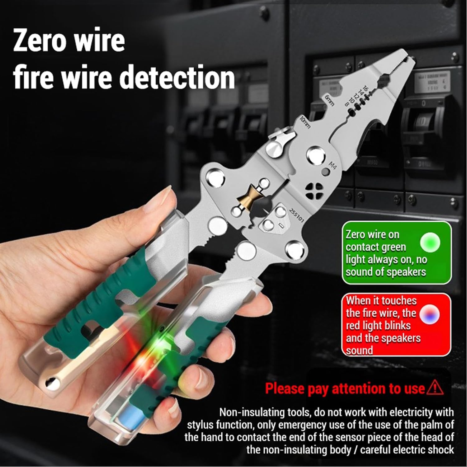 Electrical Pliers, 2026 Upgrade Folding Stylus Screwdriver Wire Stripper, 18 In 1 Foldable Ｗire Stripper, Built-In Voltage Tester Screwdriver for Cutting And Pulling Wires Cable (3*PCS)