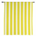 thumbnail image 2 of Yellow Striped Semi Sheer Curtains Drapes for Living Room, Bedroom, French Doors Window 96 Inches Long, Modern Farmhouse Yellow White Stripes Rod Pocket Chiffon Curtain Drapery Voile Draperies Panel, 2 of 6