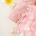 thumbnail image 6 of CHEEREAM Toddler Girls 3D Flower Tulle Dresses Fall Long Sleeves Tutu Party Dress with Headband for Little Girl Birthday Wedding Guest Size 0-24 Months, 6 of 9