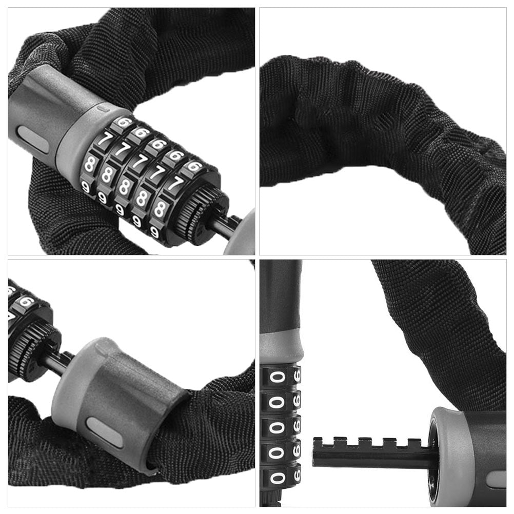 RENACLIPY Bike Security Lock Nylon Rust Prevention Combination 1Pack