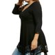 thumbnail image 4 of Guardurnaity Vestido corto de encaje Color sólido Transpirable Bordado Niñas Swing Sundress Fiesta Traje Oficina Señora Ropa de verano Vestidos Negro 3XL, 4 of 6