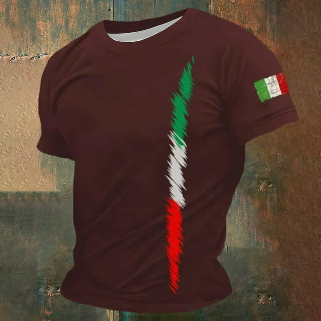 T-Shirt Graphique Décontracté pour Hommes T-Shirt Polyvalent pour Tous les Jours Design à Col Rond Élégant pour Sorties Sociales Coupe Légère et Confortable