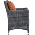 thumbnail image 3 of Modern Contemporary Urban Design Outdoor Patio Balcony Dining Chair, Orange, Rattan, 3 of 3