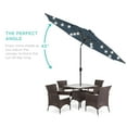 thumbnail image 2 of Best Choice Products 10ft Solar LED Lighted Patio Umbrella w/ Tilt Adjustment, UV-Resistant Fabric - Slate Blue, 2 of 7
